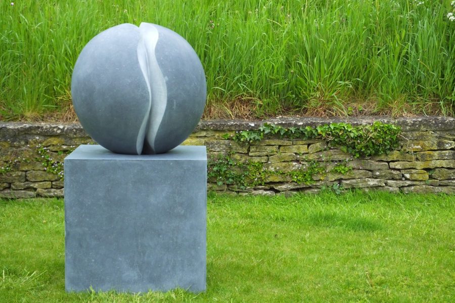 Fracture I, Kilkenny limestone, by Mel Fraser, contemporary stone sculpture