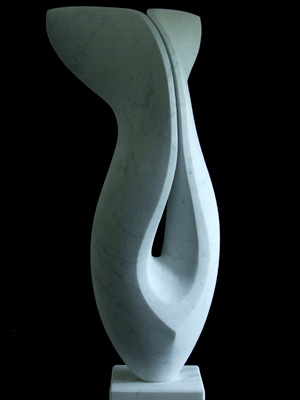 Grace, Carrara marble by Mel Fraser, contemporary stone sculpture