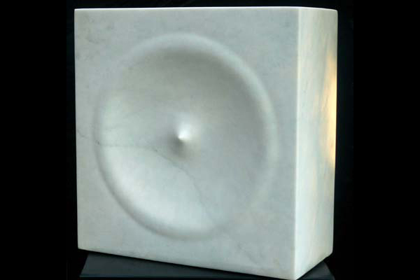 Void I, Carrara marble, by Mel Fraser, contemporary stone sculpture