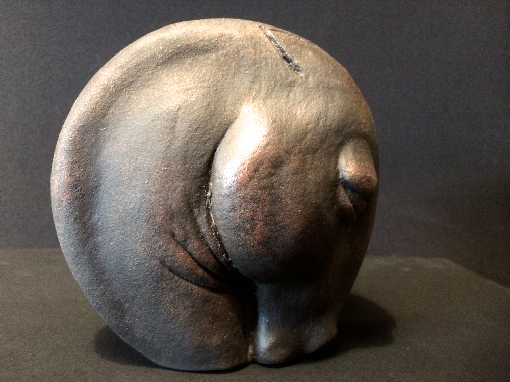 Bronze Horse Head by Mel Fraser, contemporary stone sculpture