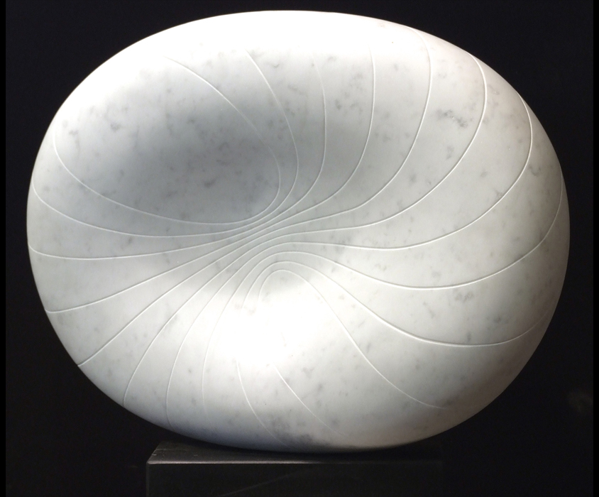 Nebula I, Carrara marble by Mel Fraser, contemporary stone sculpture